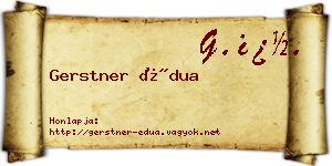 Gerstner Édua névjegykártya